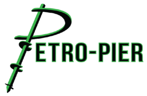 Green Petro-Pier logo with a stylized oil drilling rig silhouette on a black background.